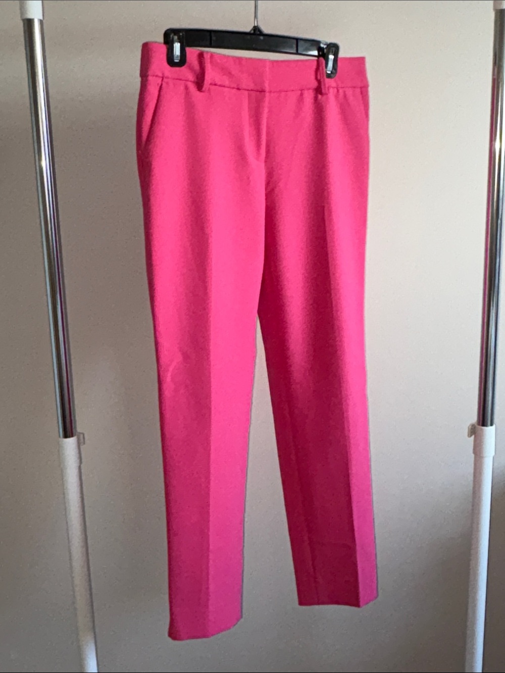 Talbots Straight-Leg Trousers - Bright Pink Ankle Length